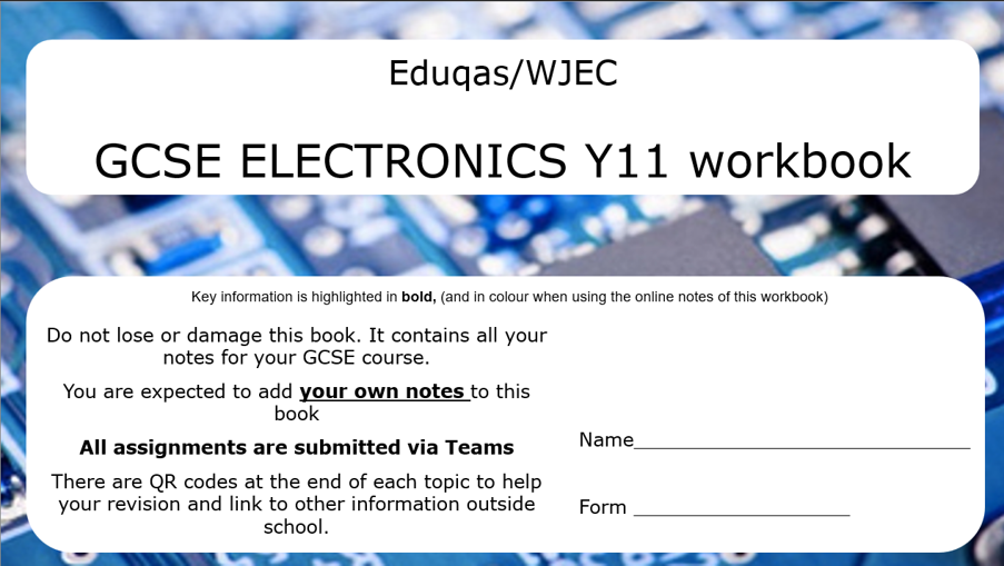 Y11 Workbook