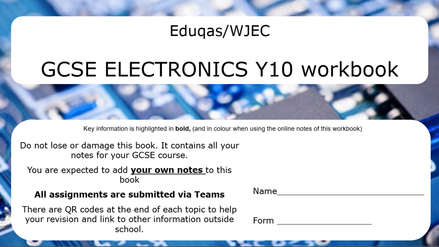 Y10 workbook
